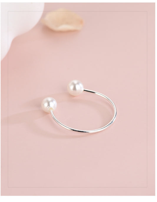 Simple Style Solid Color Sterling Silver Plating Silver Plated Rings