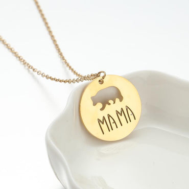 Stainless Steel Modern Style Simple Style Solid Color Animal Letter Pendant Necklace
