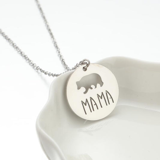 Stainless Steel Modern Style Simple Style Solid Color Animal Letter Pendant Necklace