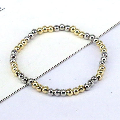 Fashion Geometric Round Copper Gold Plated Bracelets In Bulk
