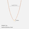 1 Piece Simple Style Solid Color Stainless Steel Titanium Steel Chain Pendant Necklace