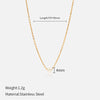 1 Piece Simple Style Solid Color Stainless Steel Titanium Steel Chain Pendant Necklace