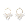 1 Pair Simple Style Flower Shell Inlay Crystal Women's Earrings