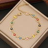 1 Piece Fashion Devil's Eye Stainless Steel Enamel Bracelets
