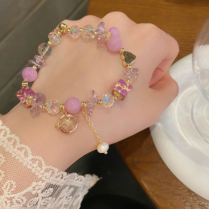 1 Piece Sweet Geometric Crystal Women's Bracelets
