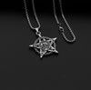 Hip-Hop Cross Star Snake Stainless Steel Alloy Plating Pendant Necklace