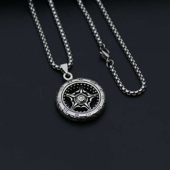Hip-Hop Cross Star Snake Stainless Steel Alloy Plating Pendant Necklace