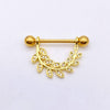 Fashion Leaf Star Wings Stainless Steel Inlaid Zircon Nipple Ring 1 Piece