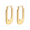 Fashion U Shape Stainless Steel Plating Earrings 1 Pair