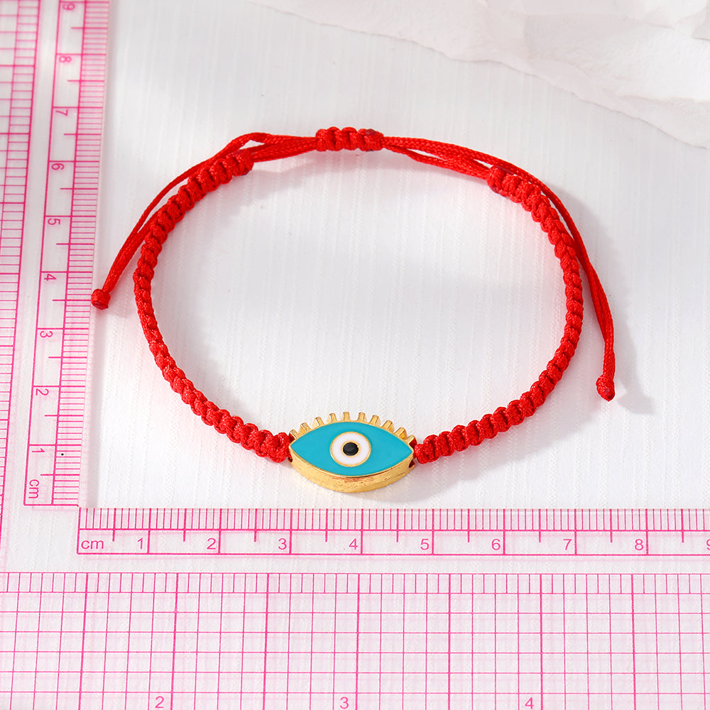 1 Piece Simple Style Devil's Eye Alloy Rope Knitting Enamel Women's Bracelets