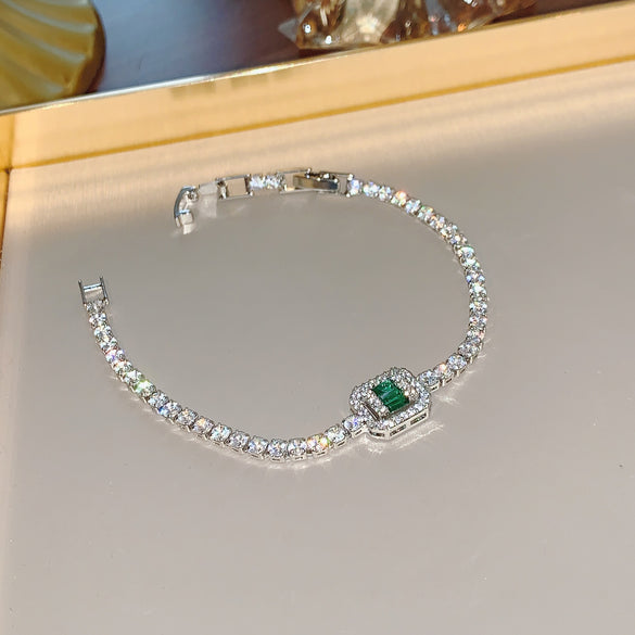 Fashion Commute Heart Shape Alloy Plating Metal Inlay Zircon 14k Gold Plated Women's Bracelets