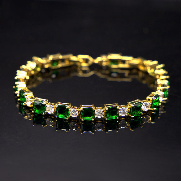 1 Piece Fashion Water Droplets Copper Inlay Zircon Bracelets
