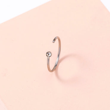 1 Piece Fashion Round Stainless Steel Plating Nose Ring