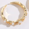 1 Piece Fashion Star Heart Shape Copper Inlay Artificial Pearls Zircon Open Ring