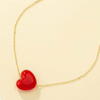 1 Piece Ins Style Heart Shape Alloy Plating Women's Pendant Necklace