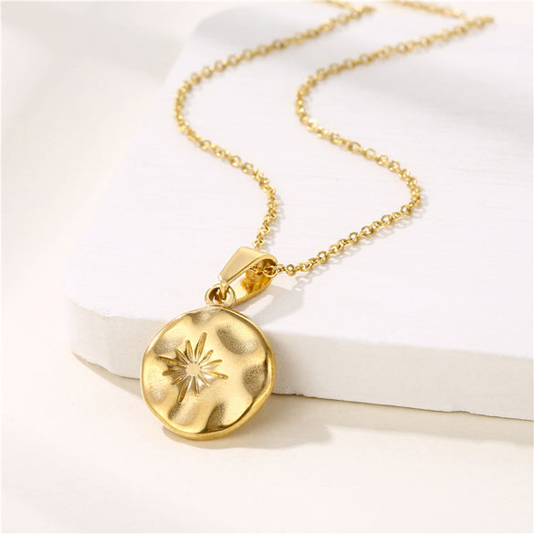 Shiny Rabbit Angel Snake Stainless Steel Titanium Steel Plating Inlay Zircon 18k Gold Plated Gold Plated Pendant Necklace