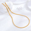 Wholesale Casual Hip-hop Classic Style Solid Color Titanium Steel 24k Gold Plated Necklace