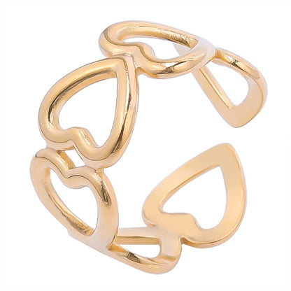 1 Piece Lady Heart Shape Metal Wholesale Open Ring