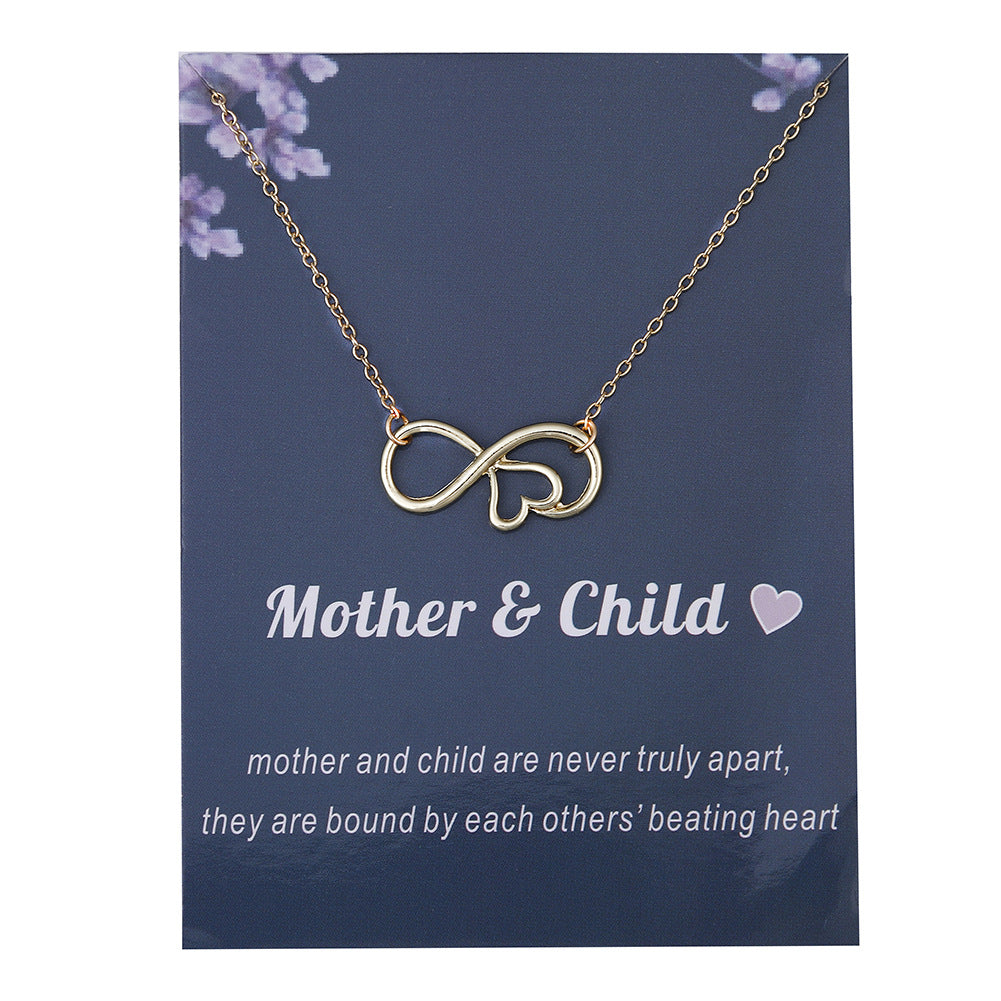 1 Piece Mama Simple Style Infinity Heart Shape Alloy Plating Hollow Out Mother's Day Women's Necklace