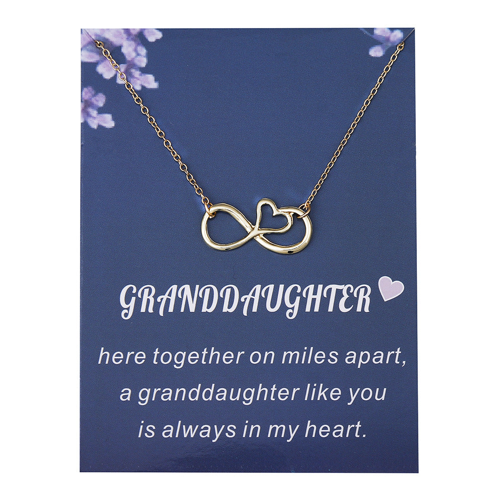 1 Piece Mama Simple Style Infinity Heart Shape Alloy Plating Hollow Out Mother's Day Women's Necklace