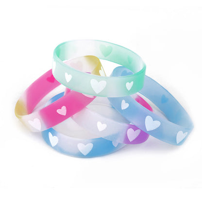 Bracelet Love Heart Silicone Bracelet Custom Luminous Sports Basketball Wristband Couple Bracelet Wholesale Nihaojewelry