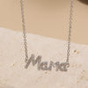 Wholesale Elegant Mama Letter Titanium Steel 18k Gold Plated Zircon Necklace