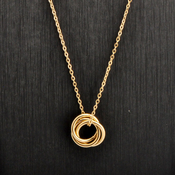 Wholesale Simple Style Circle Titanium Steel Necklace