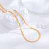 Wholesale Casual Hip-hop Classic Style Solid Color Titanium Steel 24k Gold Plated Necklace