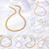 Wholesale Casual Hip-hop Classic Style Solid Color Titanium Steel 24k Gold Plated Necklace