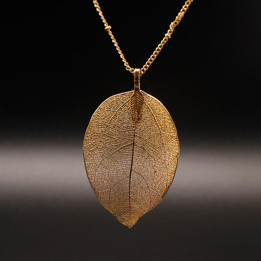 Vintage Style Leaves Alloy Plating Gold Plated Unisex Pendant Necklace