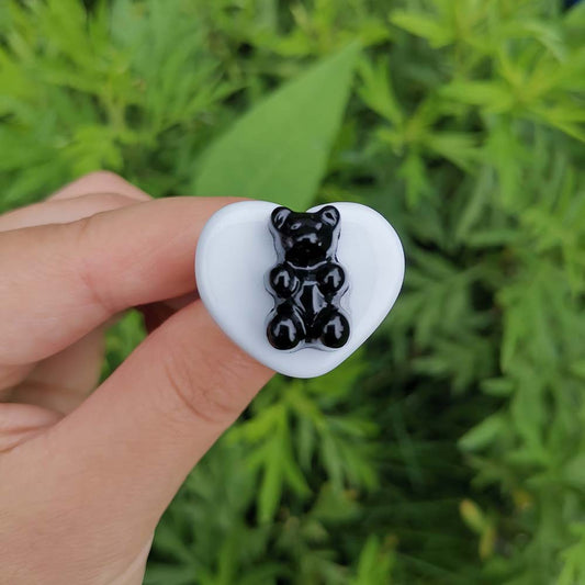 Simple Style Bear Synthetic Resin Wholesale Rings