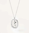 Elegant Simple Style Letter Sterling Silver Zircon Pendant Necklace In Bulk