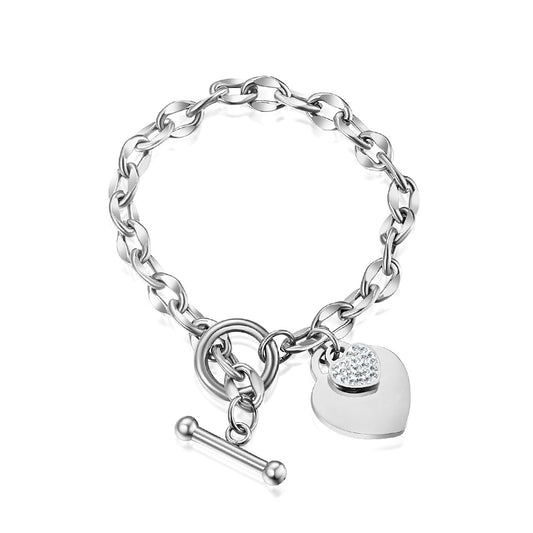 Wholesale Retro Heart Shape Titanium Steel Bracelets