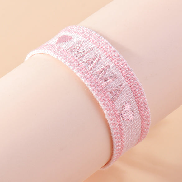Mama Modern Style Letter Fabric Wholesale Bracelets