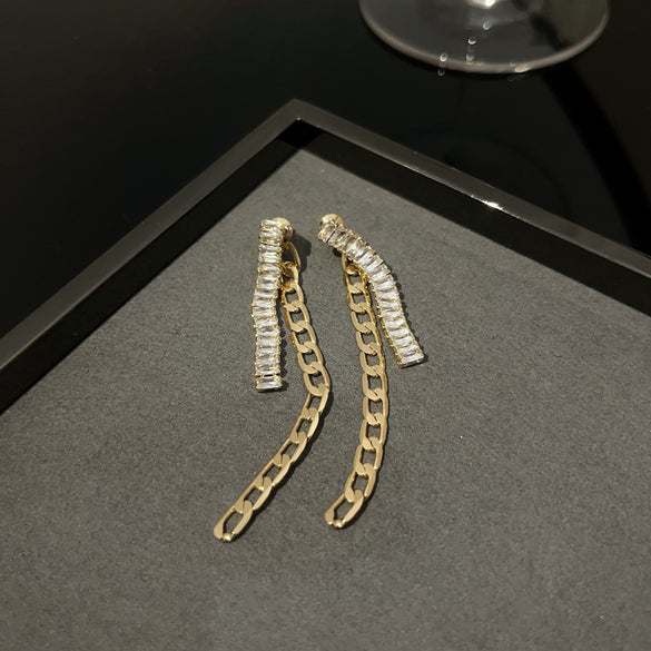 1 Pair Simple Style Geometric Plating Inlay Alloy Artificial Pearls Rhinestones Hoop Earrings