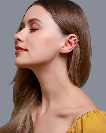 New  Simple Fashion Ear Clips Temperament Diamond Single  Alloy  Ear Clips  Nihaojewelry Wholesale