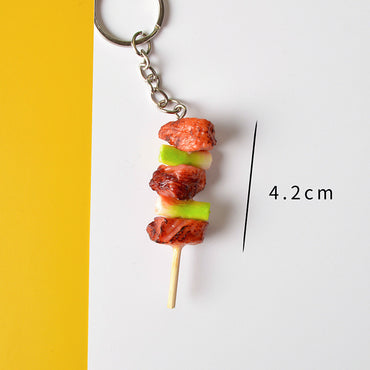 Cute Funny Food Pvc Unisex Bag Pendant Keychain