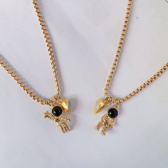 Cartoon Style Astronaut Alloy Plating Unisex Pendant Necklace 1 Piece