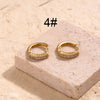 1 Pair Korean Style Round Copper Plating Inlay Zircon 18k Gold Plated Hoop Earrings Earrings
