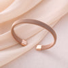 Ins Style Simple Style C Shape Solid Color Stainless Steel Plating Cuff Bracelets