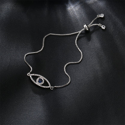 Copper IG Style Classic Style Devil's Eye Hand Of Fatima Plating Inlay Zircon Bracelets