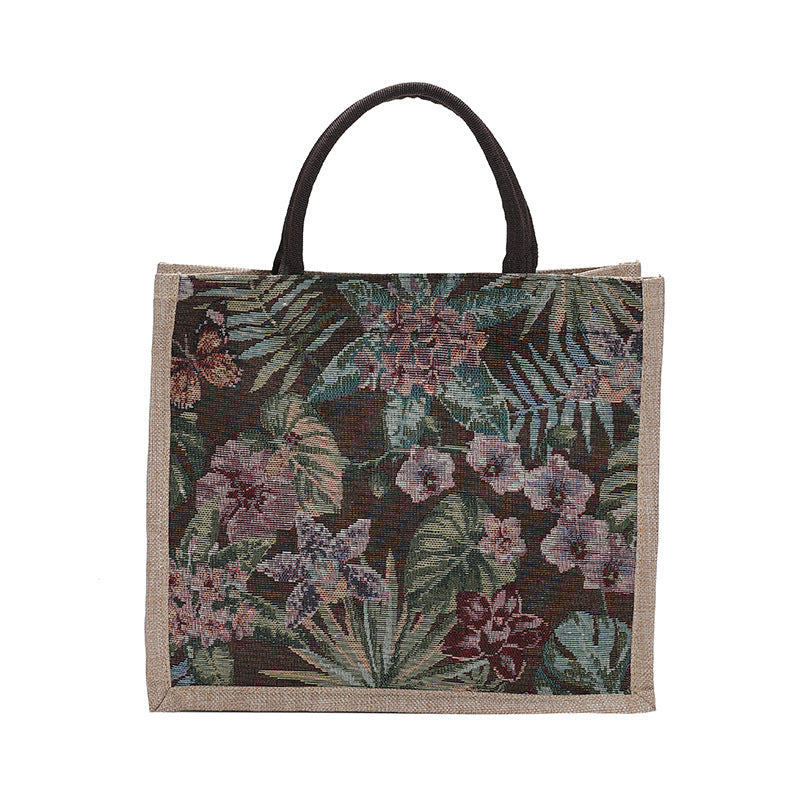 Women's Medium All Seasons Linen Streetwear Handbag Tote Bag