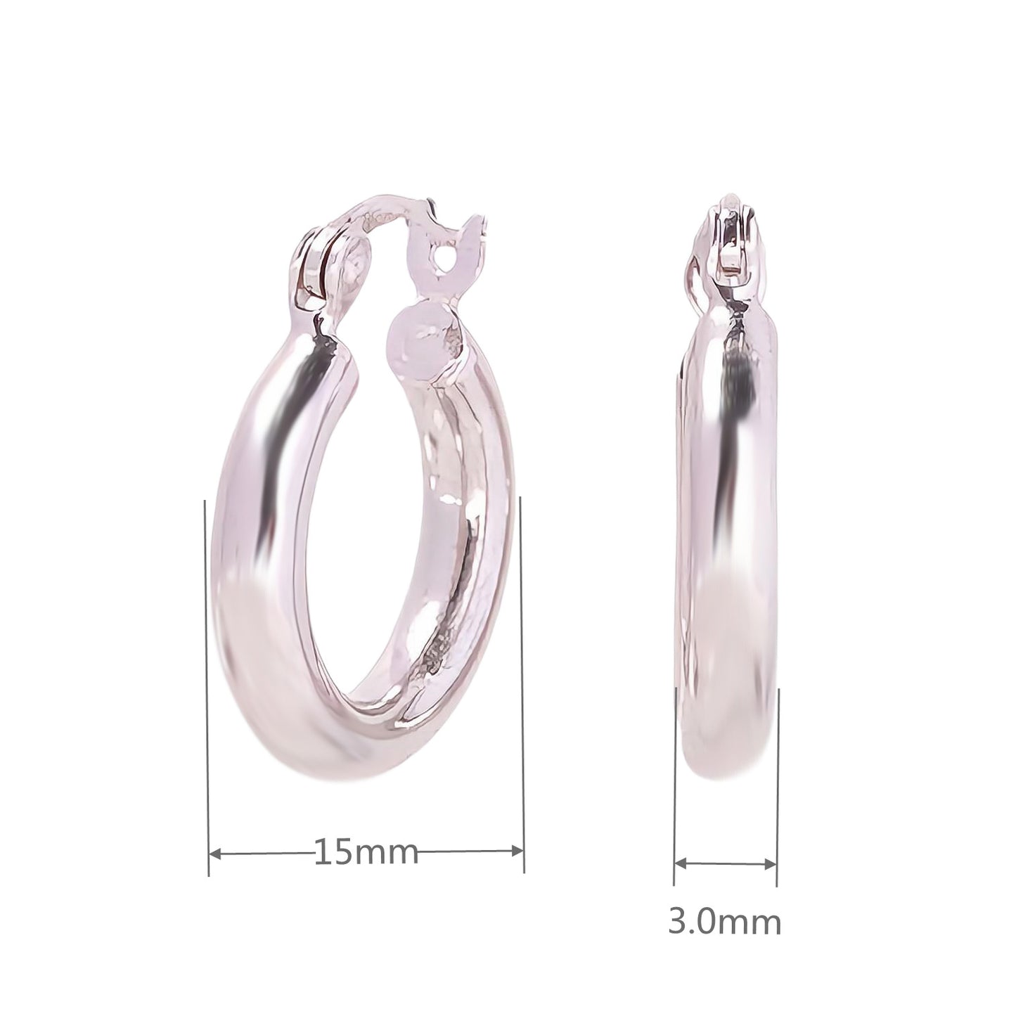 1 Pair Ins Style Simple Style Geometric Sterling Silver Plating Earrings