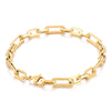 Casual Simple Style Solid Color Titanium Steel Plating 18k Gold Plated Bracelets
