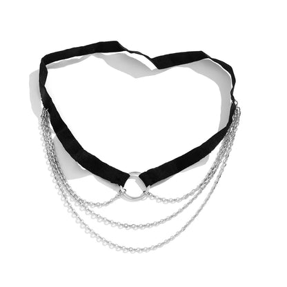 Simple Style Spider Web Elastic Band Iron Plating Body Chain