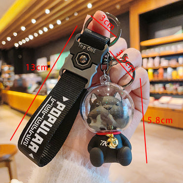 Cute Dog Pvc Arylic Patchwork Unisex Bag Pendant Keychain