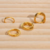 Ig Style Simple Style Solid Color Stainless Steel Plating 18k Gold Plated Rings