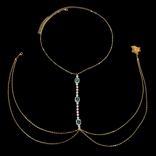 Wholesale Jewelry Glam Sexy Geometric Alloy Rhinestones Body Chain