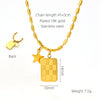 Cute Modern Style Rabbit Word Stainless Steel Plating Inlay Rhinestones 18k Gold Plated Pendant Necklace