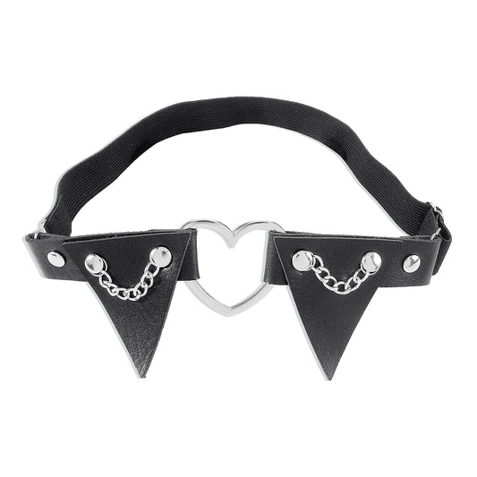 Wholesale Jewelry Gothic Sexy Heart Shape Pu Alloy Body Chain